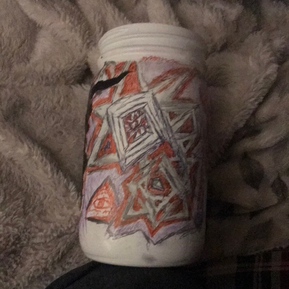 Custom painted mason jar